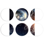 Магнитные фотопазлы круги d55 набор 6 штук 