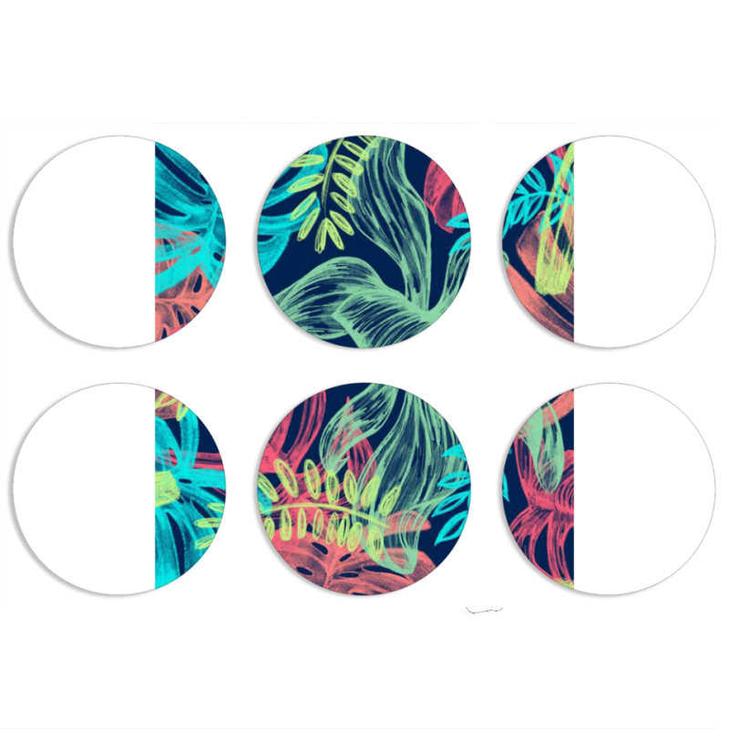 Магнитные фотопазлы круги d55 набор 6 штук 