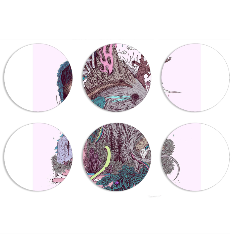 Магнитные фотопазлы круги d55 набор 6 штук 