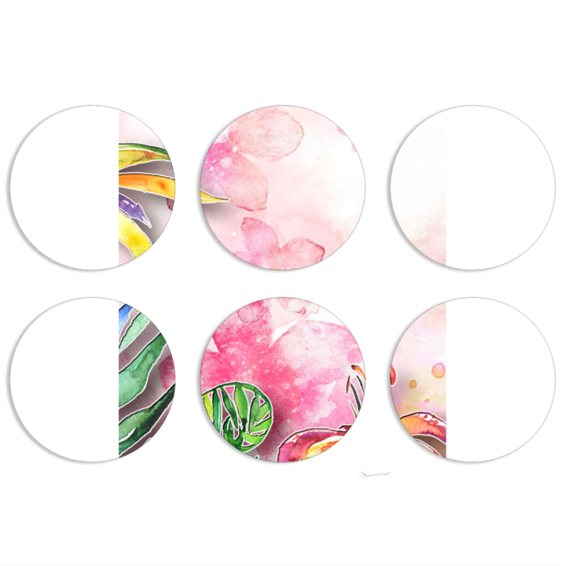 Магнитные фотопазлы круги d55 набор 6 штук 