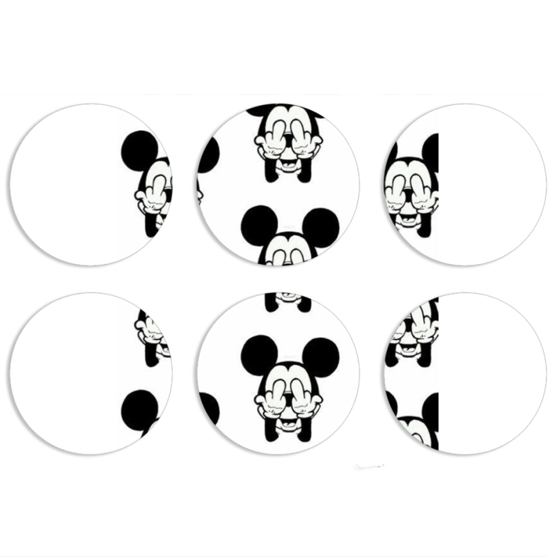 Магнитные фотопазлы круги d55 набор 6 штук 