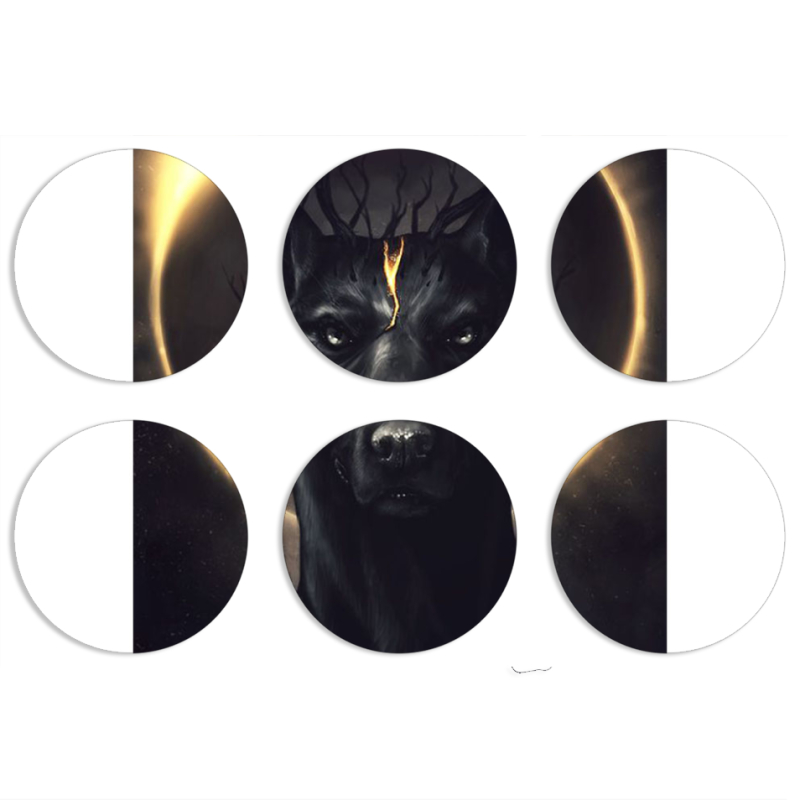 Магнитные фотопазлы круги d55 набор 6 штук 