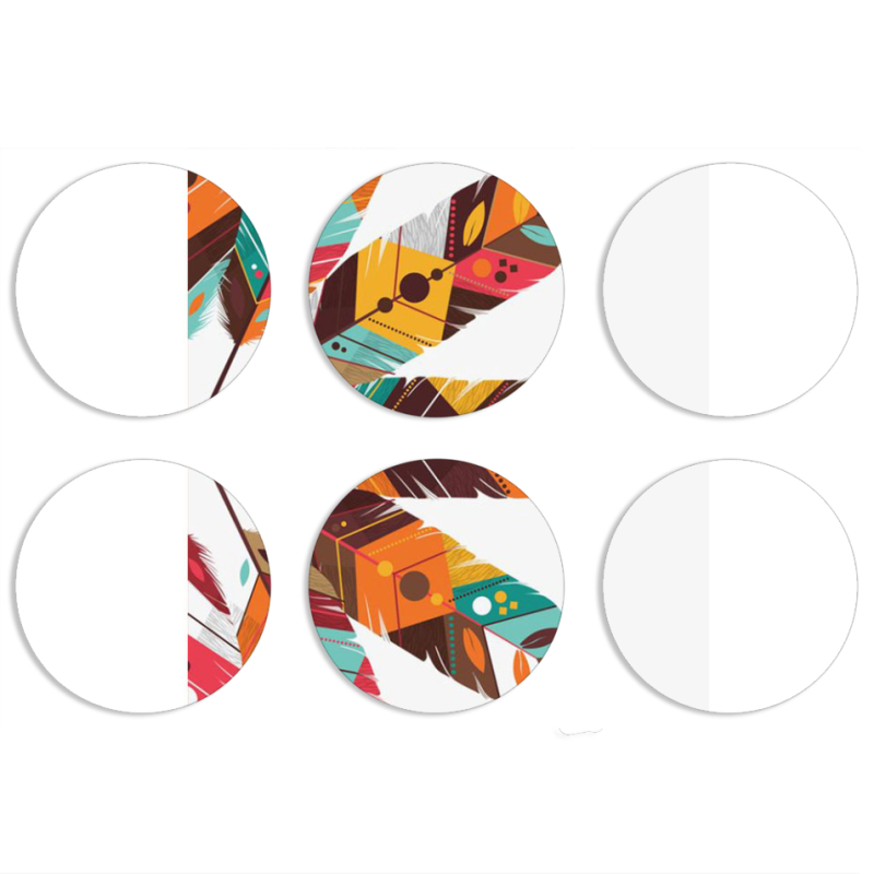 Магнитные фотопазлы круги d55 набор 6 штук 