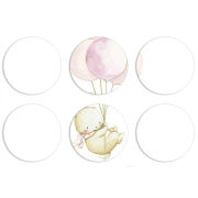 Магнитные фотопазлы круги d55 набор 6 штук 