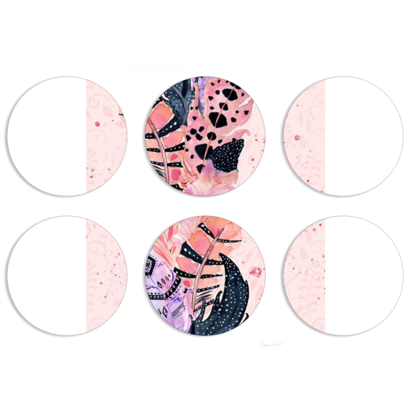 Магнитные фотопазлы круги d55 набор 6 штук 