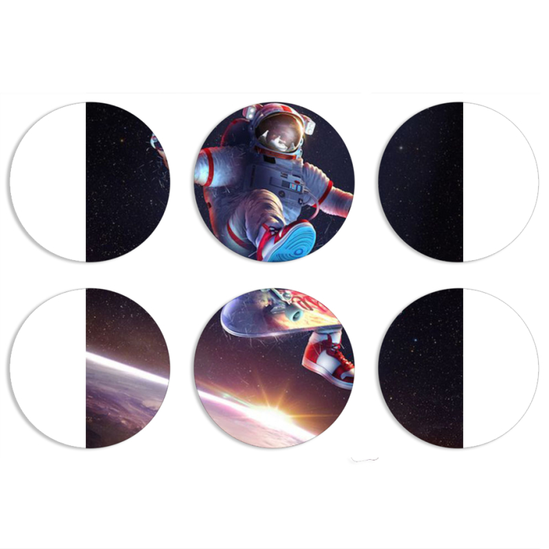 Магнитные фотопазлы круги d55 набор 6 штук 