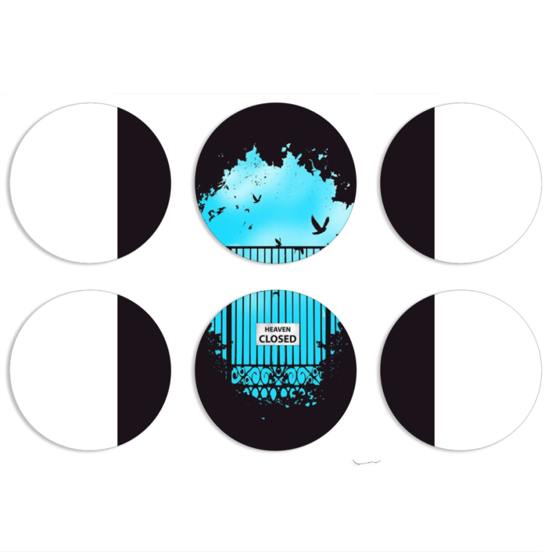 Магнитные фотопазлы круги d55 набор 6 штук 