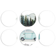 Магнитные фотопазлы круги d55 набор 6 штук 