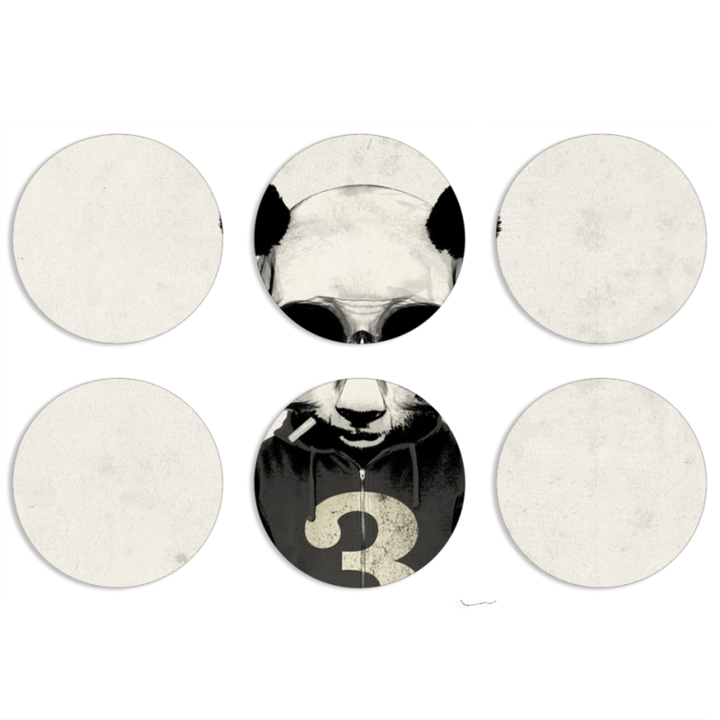 Магнитные фотопазлы круги d55 набор 6 штук 