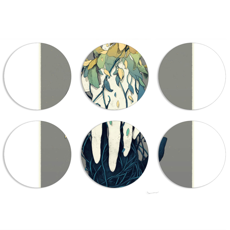 Магнитные фотопазлы круги d55 набор 6 штук Natures Hands