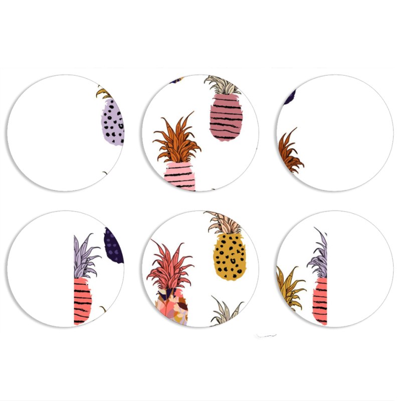 Магнитные фотопазлы круги d55 набор 6 штук 