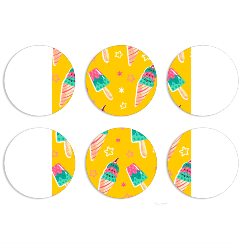 Магнитные фотопазлы круги d55 набор 6 штук 