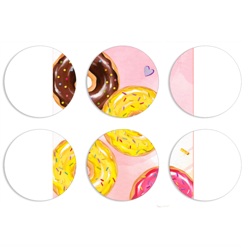 Магнитные фотопазлы круги d55 набор 6 штук 