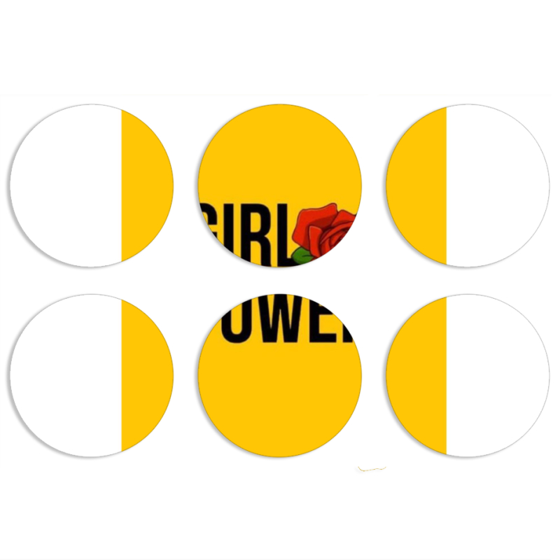 Магнитные фотопазлы круги d55 набор 6 штук 