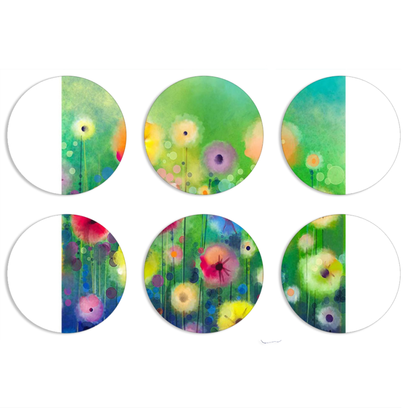 Магнитные фотопазлы круги d55 набор 6 штук 