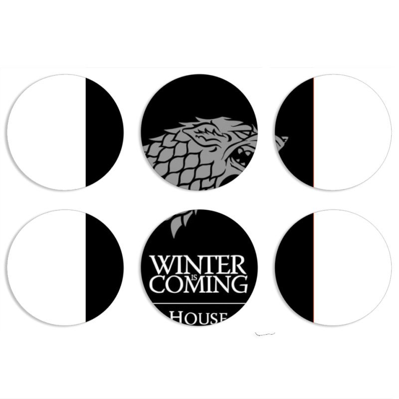 Магнитные фотопазлы круги d55 набор 6 штук 