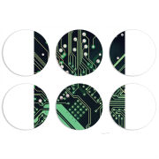 Магнитные фотопазлы круги d55 набор 6 штук Microchip