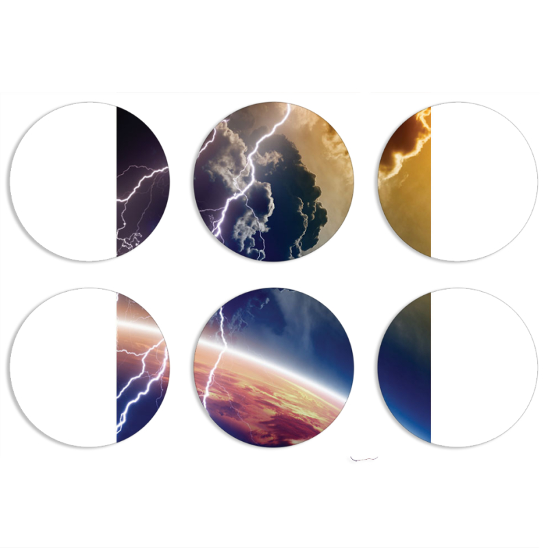 Магнитные фотопазлы круги d55 набор 6 штук 
