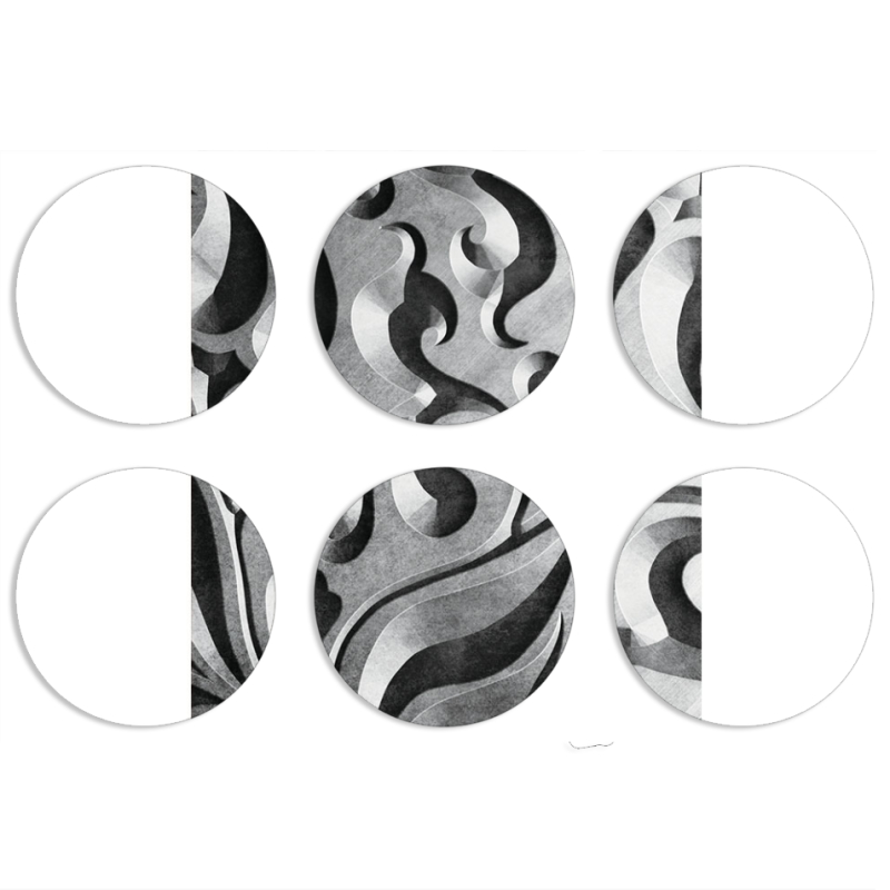 Магнитные фотопазлы круги d55 набор 6 штук 
