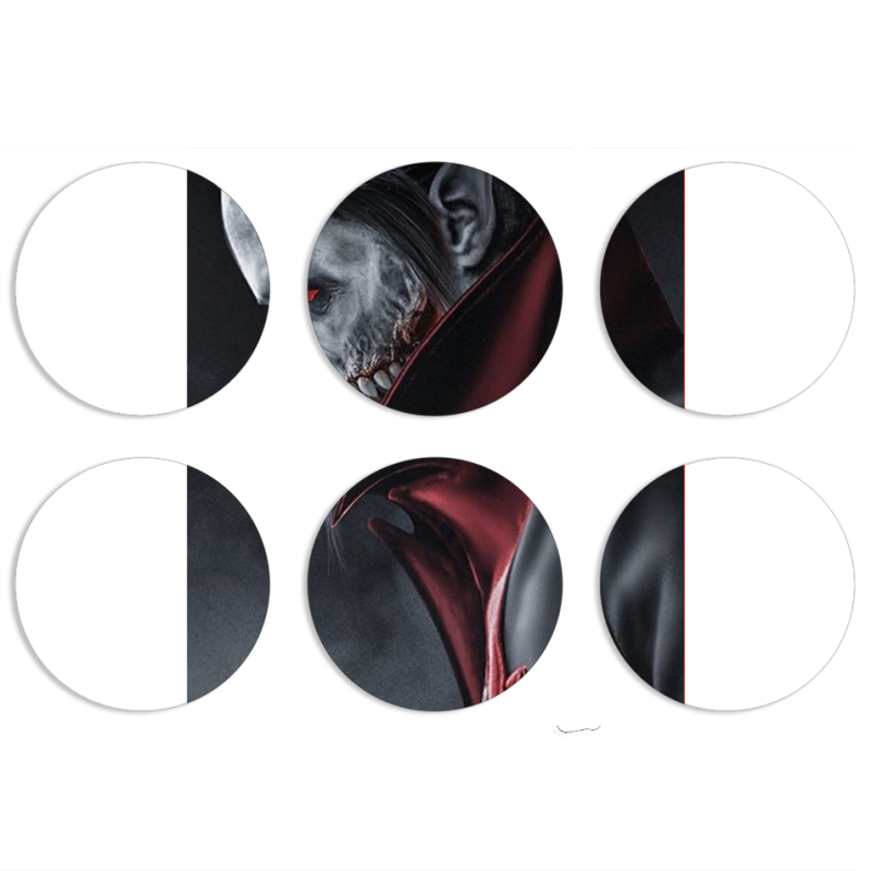 Магнитные фотопазлы круги d55 набор 6 штук 