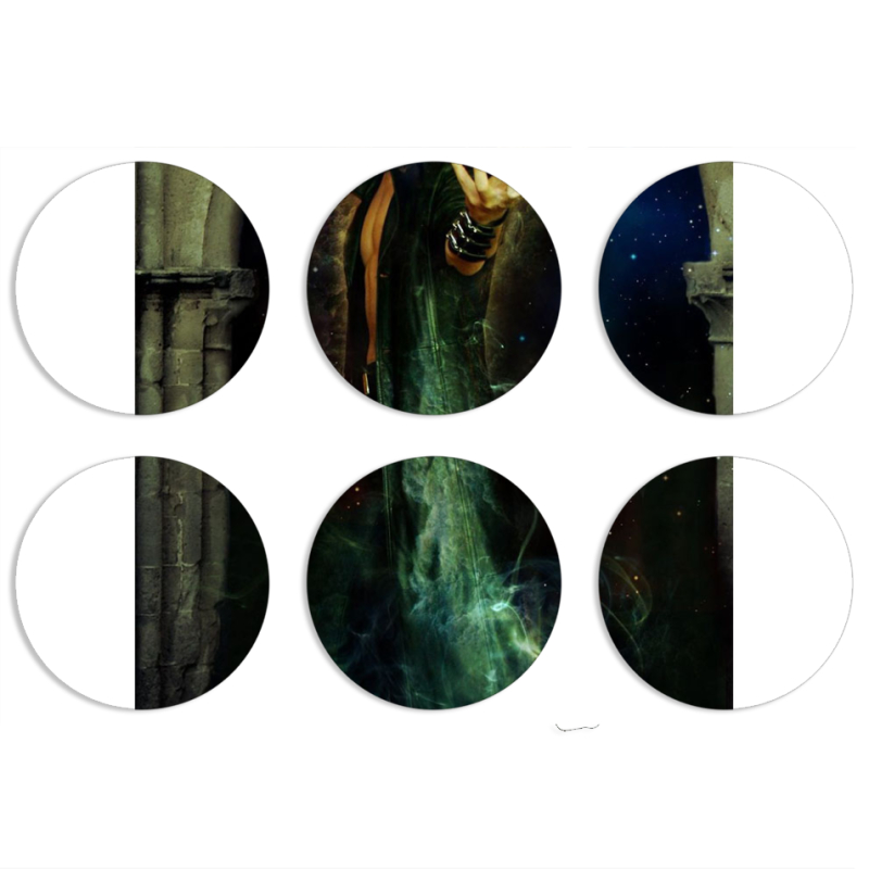 Магнитные фотопазлы круги d55 набор 6 штук 