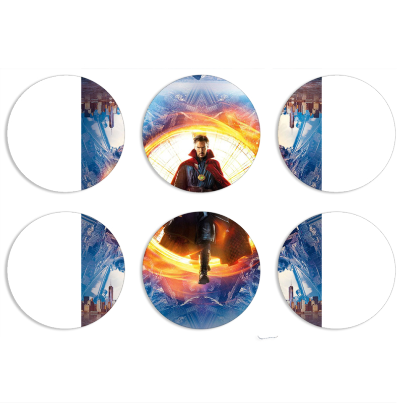 Магнитные фотопазлы круги d55 набор 6 штук 