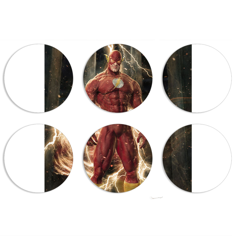 Магнитные фотопазлы круги d55 набор 6 штук 