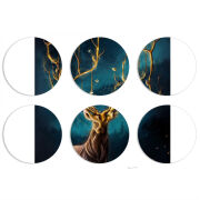 Магнитные фотопазлы круги d55 набор 6 штук Fairy Deer