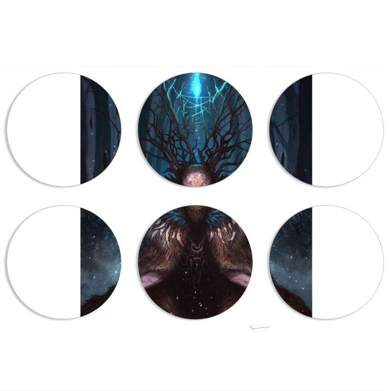 Магнитные фотопазлы круги d55 набор 6 штук 