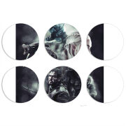 Магнитные фотопазлы круги d55 набор 6 штук 