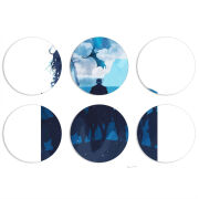 Магнитные фотопазлы круги d55 набор 6 штук 