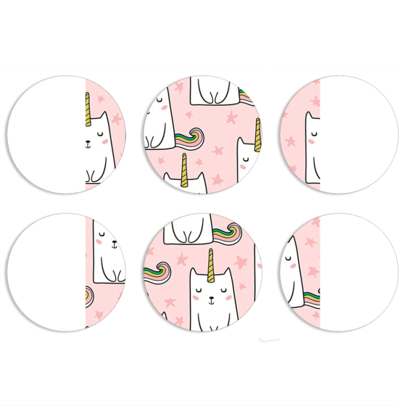 Магнитные фотопазлы круги d55 набор 6 штук 