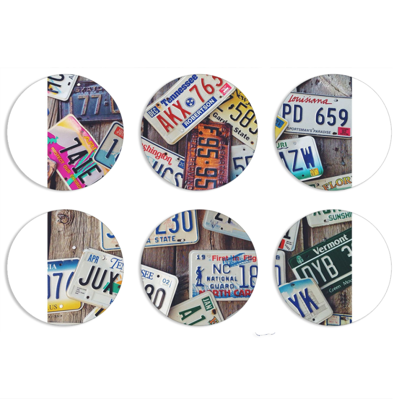 Магнитные фотопазлы круги d55 набор 6 штук 