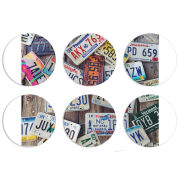 Магнитные фотопазлы круги d55 набор 6 штук 