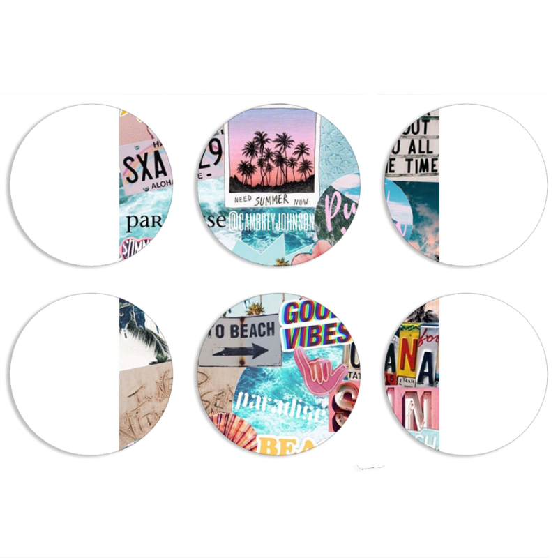 Магнитные фотопазлы круги d55 набор 6 штук 