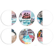 Магнитные фотопазлы круги d55 набор 6 штук 