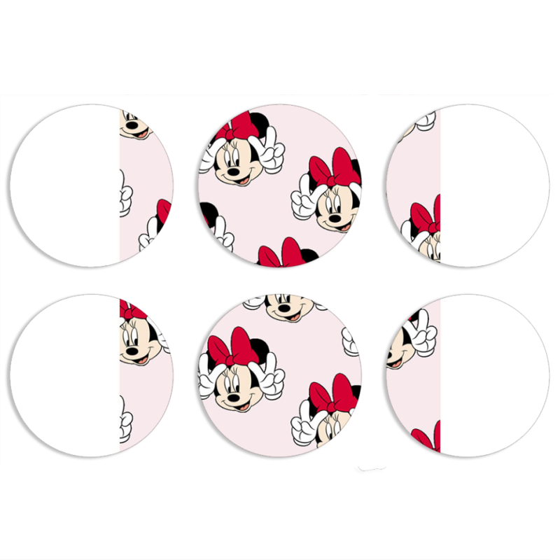 Магнитные фотопазлы круги d55 набор 6 штук 