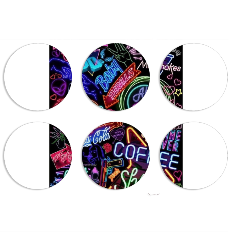 Магнитные фотопазлы круги d55 набор 6 штук 