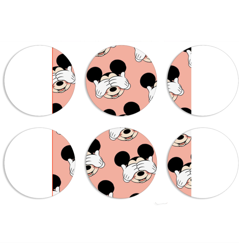 Магнитные фотопазлы круги d55 набор 6 штук 