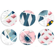 Магнитные фотопазлы круги d55 набор 6 штук 