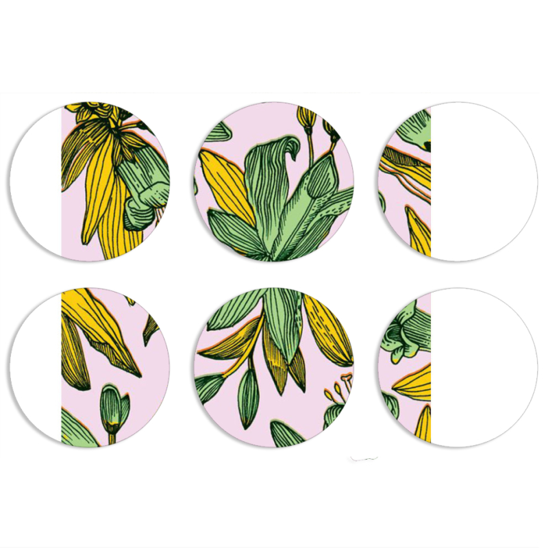 Магнитные фотопазлы круги d55 набор 6 штук 