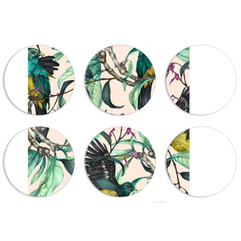 Магнитные фотопазлы круги d55 набор 6 штук 