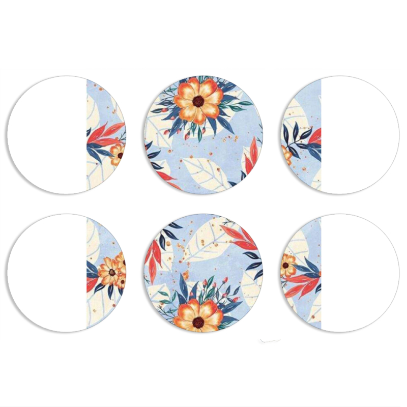 Магнитные фотопазлы круги d55 набор 6 штук 