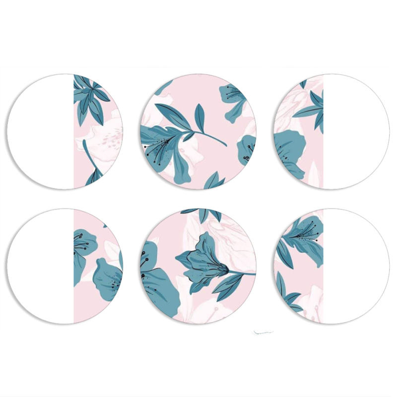 Магнитные фотопазлы круги d55 набор 6 штук 