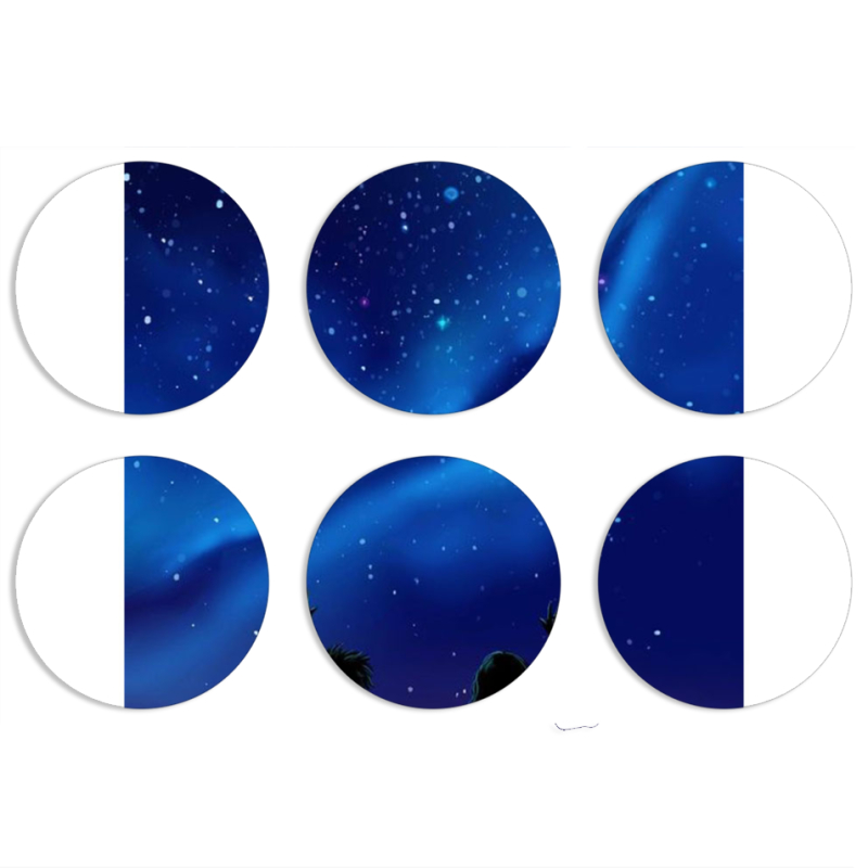 Магнитные фотопазлы круги d55 набор 6 штук 