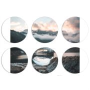 Магнитные фотопазлы круги d55 набор 6 штук 