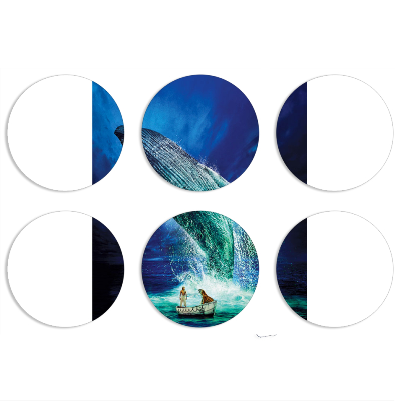 Магнитные фотопазлы круги d55 набор 6 штук Sea Giant