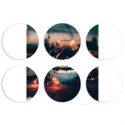 Магнитные фотопазлы круги d55 набор 6 штук 