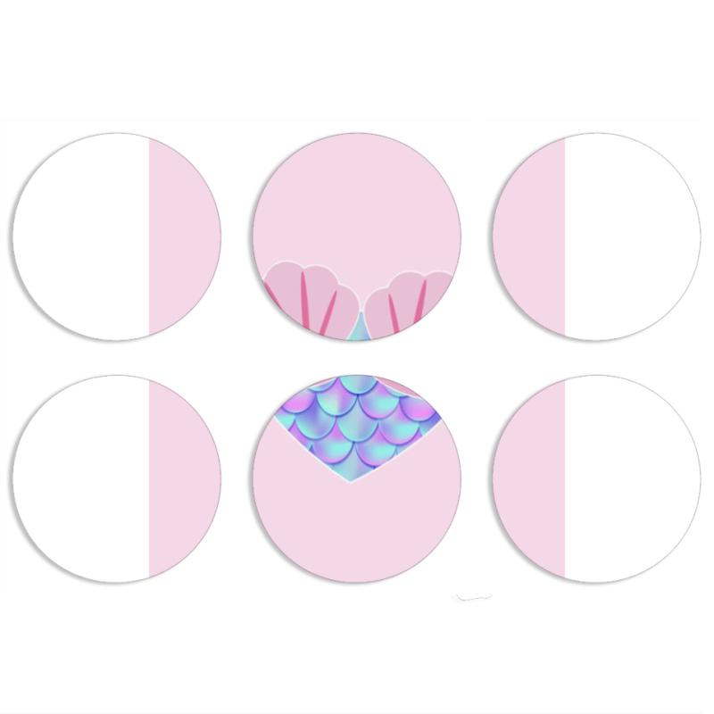 Магнитные фотопазлы круги d55 набор 6 штук 