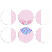 Магнитные фотопазлы круги d55 набор 6 штук 